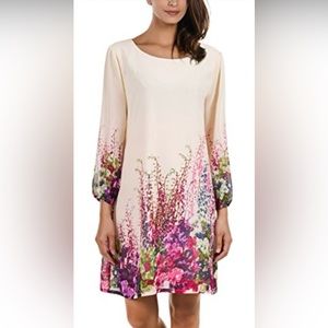 DJT Beige Knee Length Long Sleeves Dress Size XL